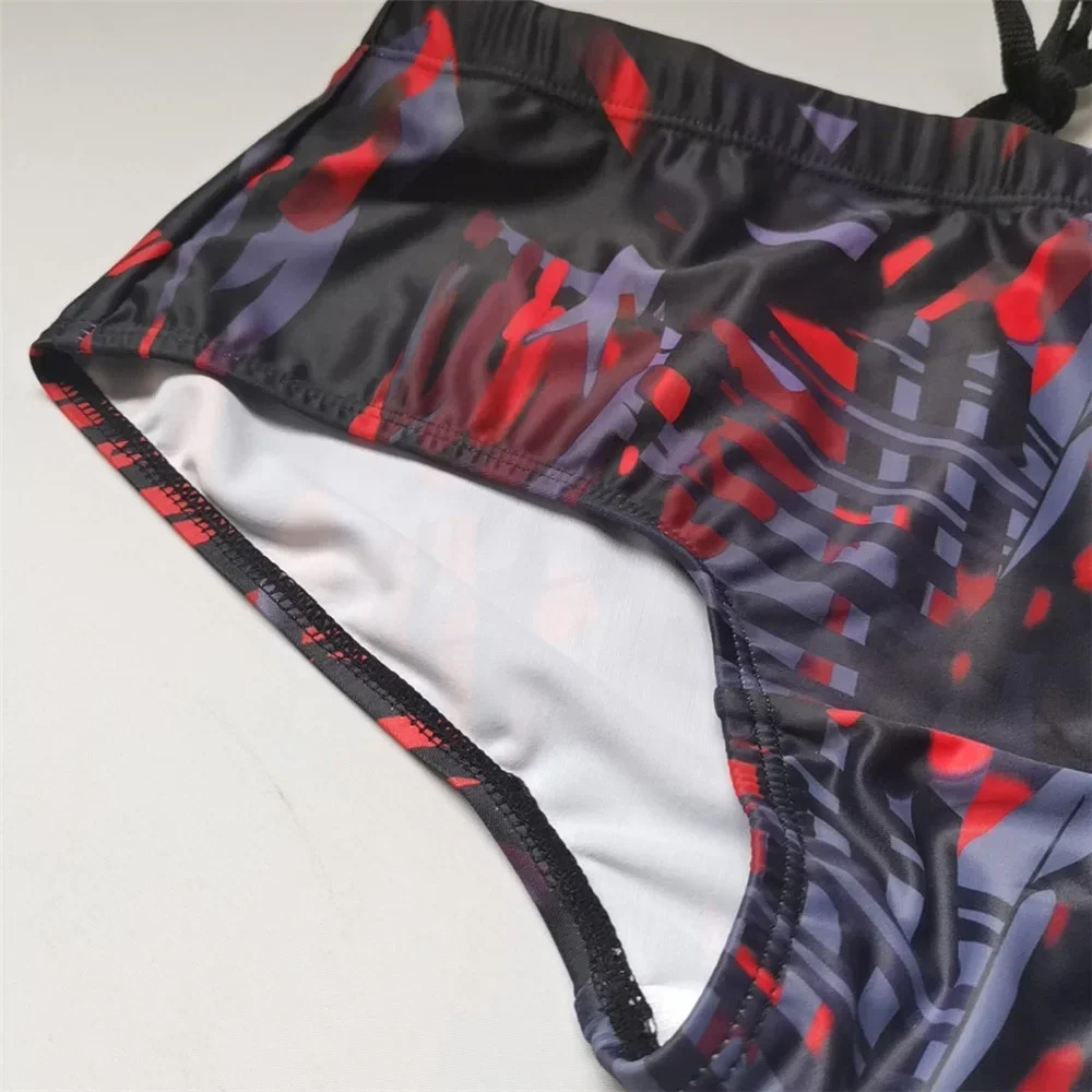 Men Swimwear Brazilian Traditional Cut Swimsuits Swim Bikini Surf Boxer Briefs Board Shorts Trunks Black and Red Sunga 250530