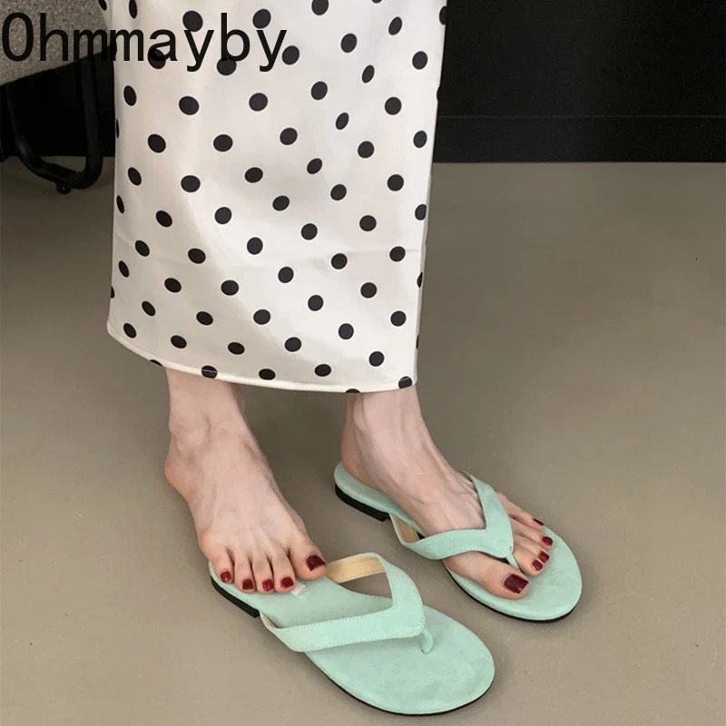 Summer Women Causal Clip Toe Flas Slippers Fashion Dot Slides Ladies Dress Beach Vacation Flip Flop 250605