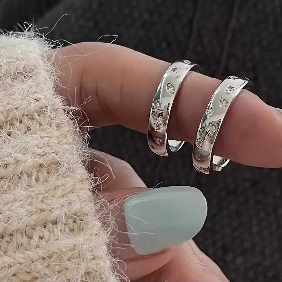 925 Sterling Silver Rings for Women Couple Minimalist Handmade Simple Narrow Zircon Ring Fine Jewelry Gift Prevent Allergy W250606