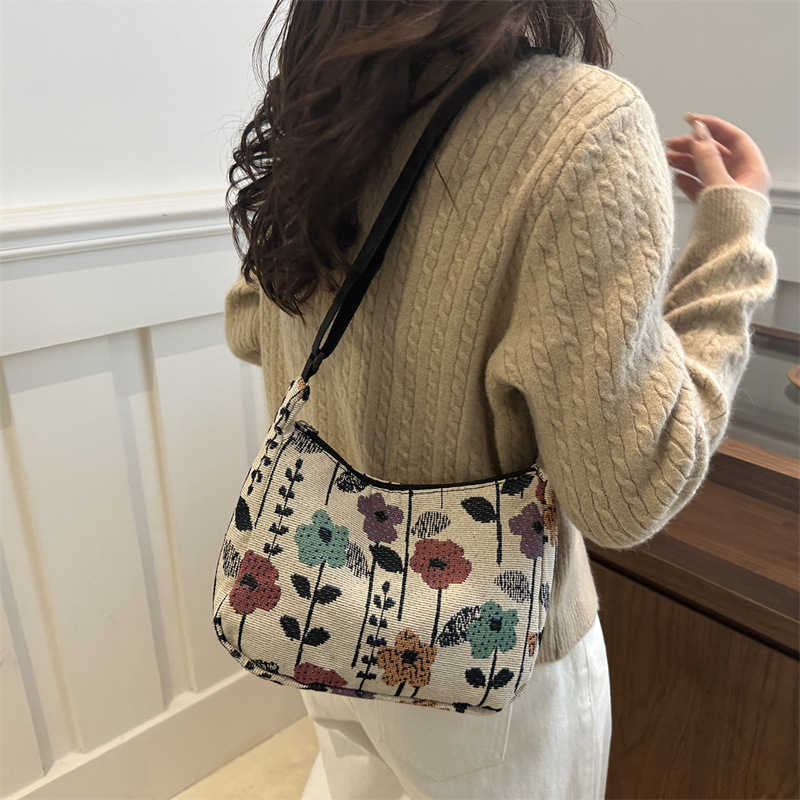 designer Canvas Bag for Women 2025 New Large Capacity Handbag Shoulder Tote Bag Niche Design Sense Office Commute Tote Bag