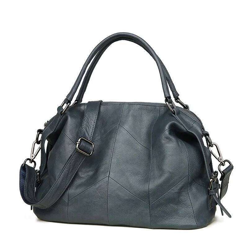 2021 Women Genuine Leather Handbag Elegant Tote Ladies Shoulder Crossbody Bags Large Capacity Designer Handbags And Purses 2025/06/06