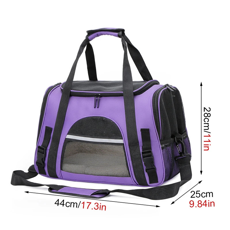 Portable Dog Cat Bag Pet Puppy Travel Bags Breathable Mesh Foldable Cats Dog Handbag Travel Pet Bag Transport Bag 250603