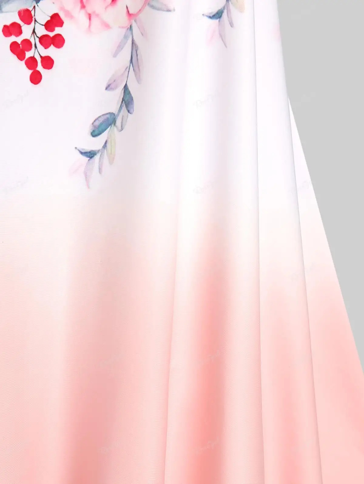 Rol Womens Plus Size Curve Ombre Color Floral Print Crisscross Modest Tankini Swimsuit 250603