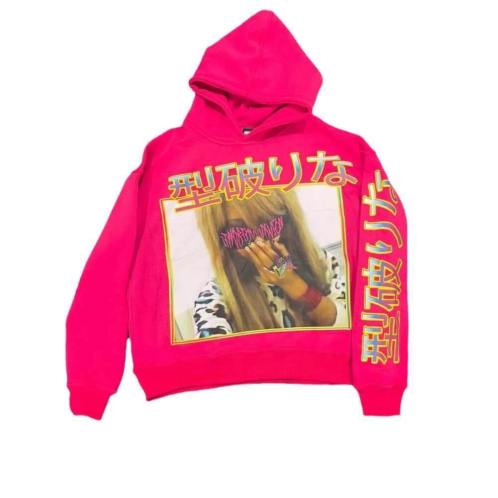 Hoodie with Printed Pattern Long Sleeve Pullover Street Fashion Y2K ddmypluto