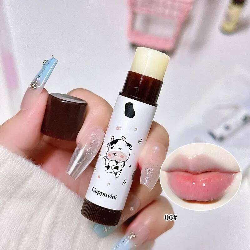 free shipping Baby Cow Lip Balm Set Moisture Tinted Lipstick Long-Lasting Moisturizing Nutritious Lip Pomade Red Tint Lipgloss Fruity Lip Care
