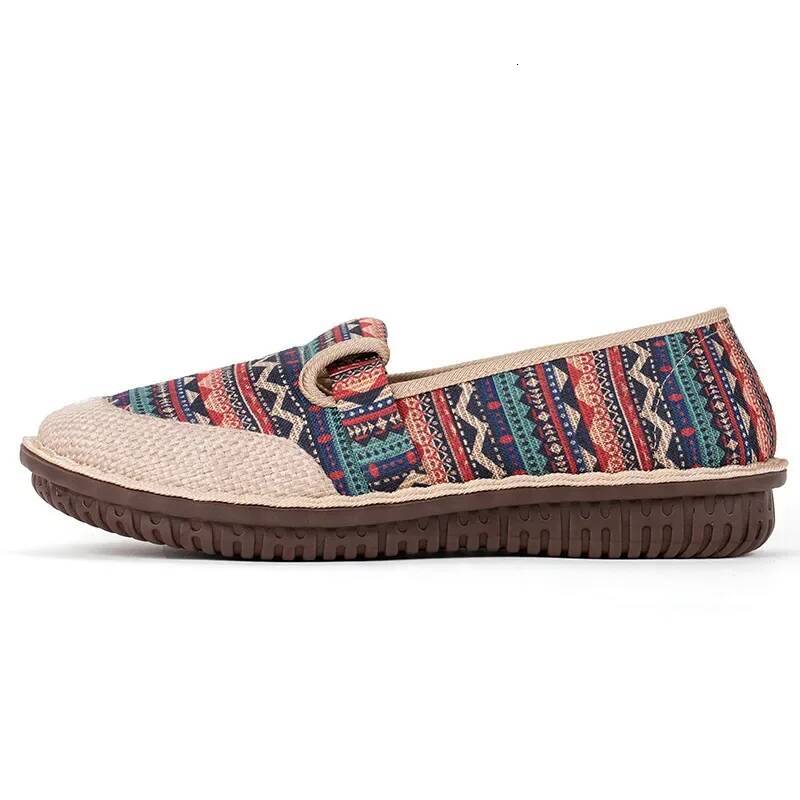 Ddmyoutdoor Summer New Women S Fashion Ethnic Style Linen Breathable Comfort Soft Sole Casual Shoes For Zapatos De Mujer Outdoor Shoes