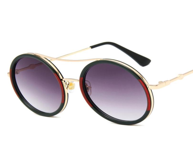 Luxury Round Sunglasses Women Fashion Red Green Eyewear Female Vintage Retro Circle Sun Glasses Eyewear Superstar 9111139