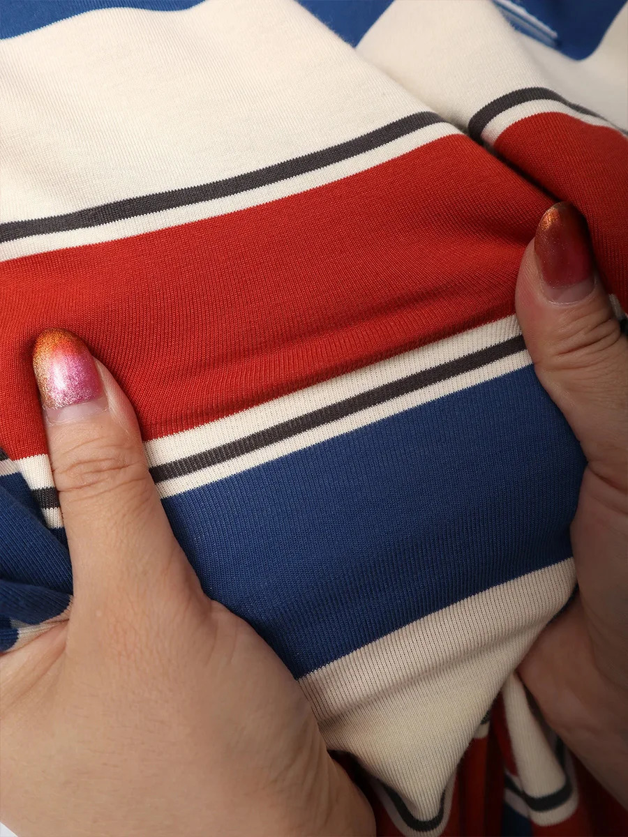 Y2K Loose Contrast Color Short Sleeve Striped T-shirts Couples Men Summer Tops Clothes Clothing Streetwear Unisex Tees 250605