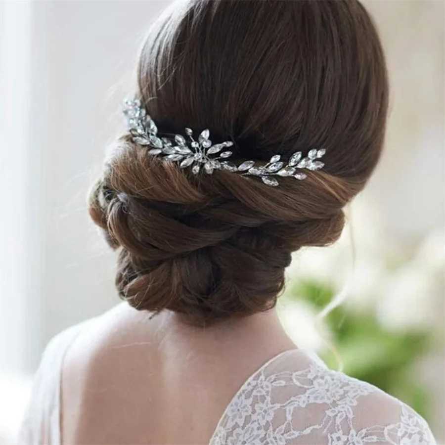 Wedding Pearl Crystal Hair Comb Hairpin Headband Tiara For Women Bride Queen Party Wedding Bridal Hair Accessories Jewelry Z250605