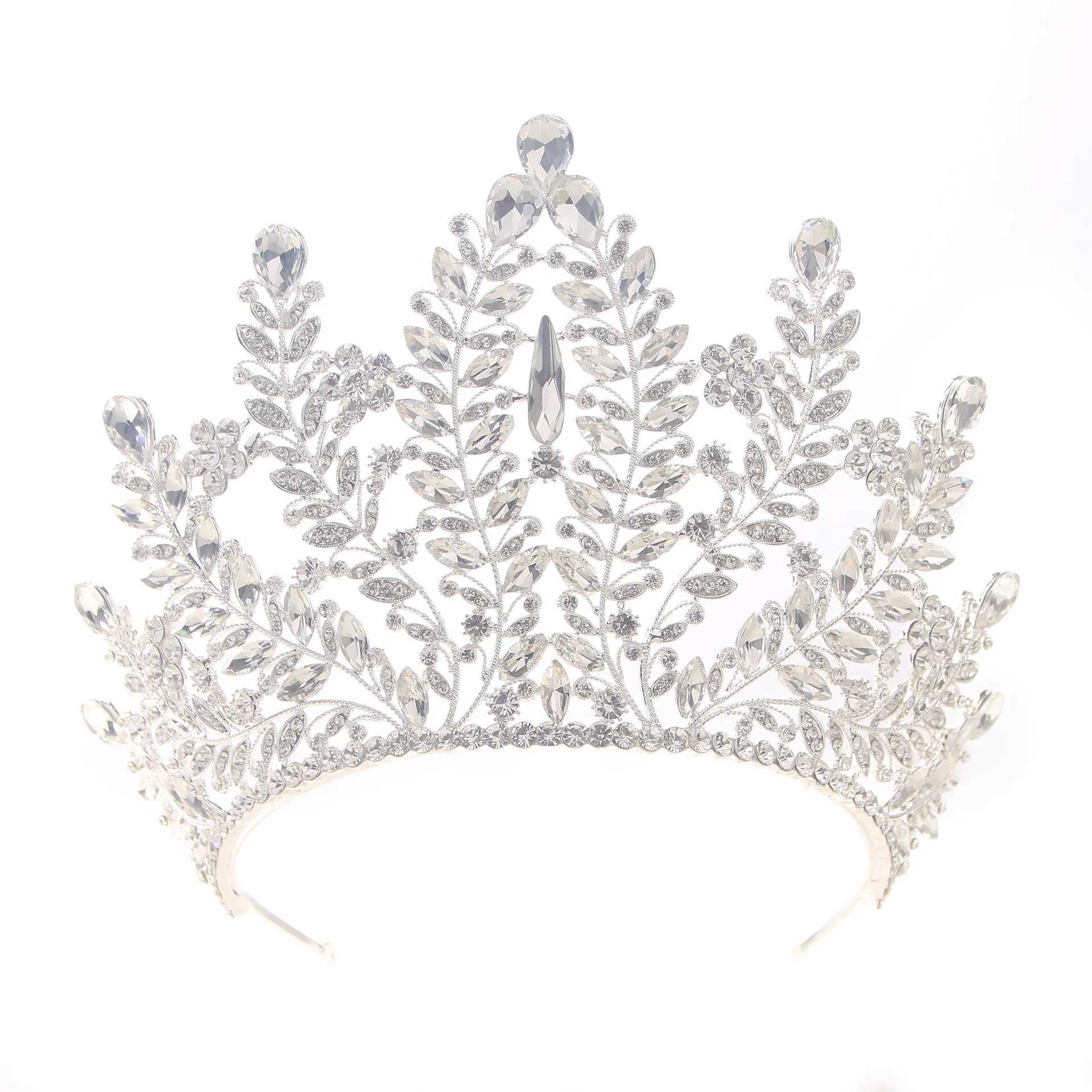 Luxury High Quality Royal Queen Wedding Crown for Women Large Crystal Banquet Tiara Party Costume Hair Jewelry Accessories Z250605