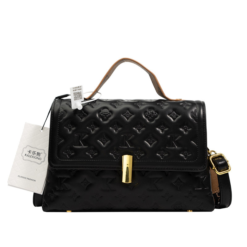 Free Shipping Designer Bag Niche Design Temperament Handbag 2025New Trendy And Versatile Texture Indentation Crossbody Large Capacity Women's Bag