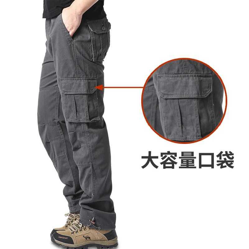 2025 New Mens Casual Sports Pants Stretch Waist Tactical Cargo Pants Man Hiking Pants Joggers Cotton Trousers Z250605