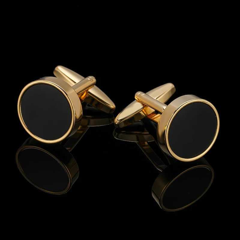 Fashion brand mens French shirt cufflinks with metal brushed smooth shell zircon rose cross design cufflinks W250606