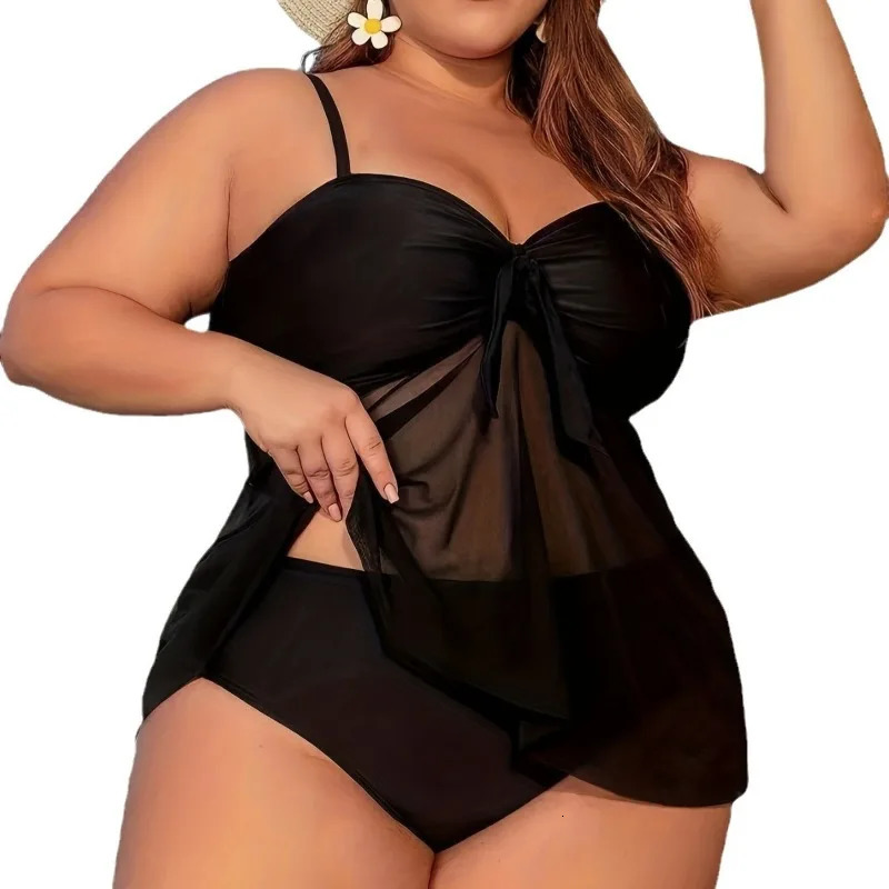 2025 Tie Dye Tankini 2 Pieces Swimsuit Women Plus Large Size Swimwear Female Bathers Bathing Swimming Swim Suit Beachwear 4XL 250603