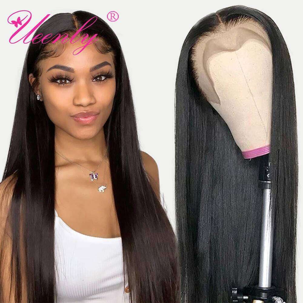 200 Density 13x4 13x6 HD Human Wigs Straight 360 Frontal PrePlucked 5x5 Closure Lace Wig Remy Hair