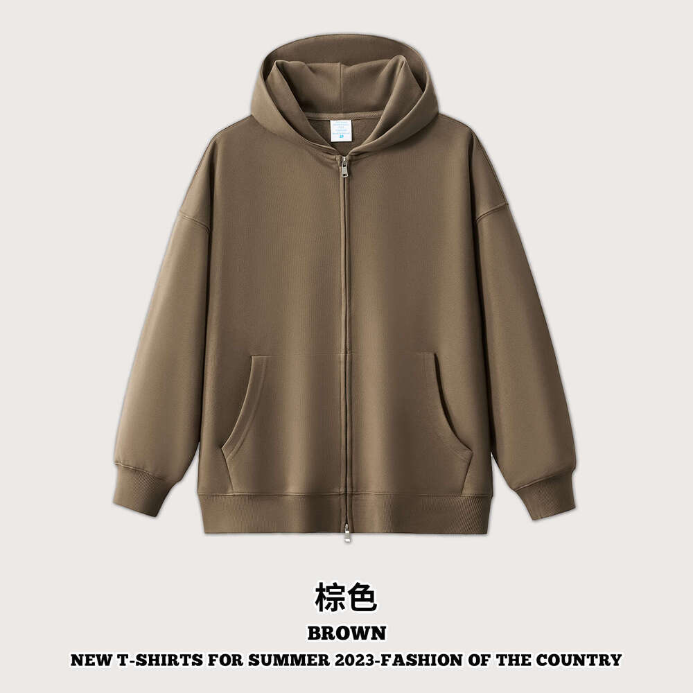 Rs Men's Fashion|Autumn Winter New 400G Terry Sweatshirt Dopamine Series Solid Color Fog Unisex Set B5