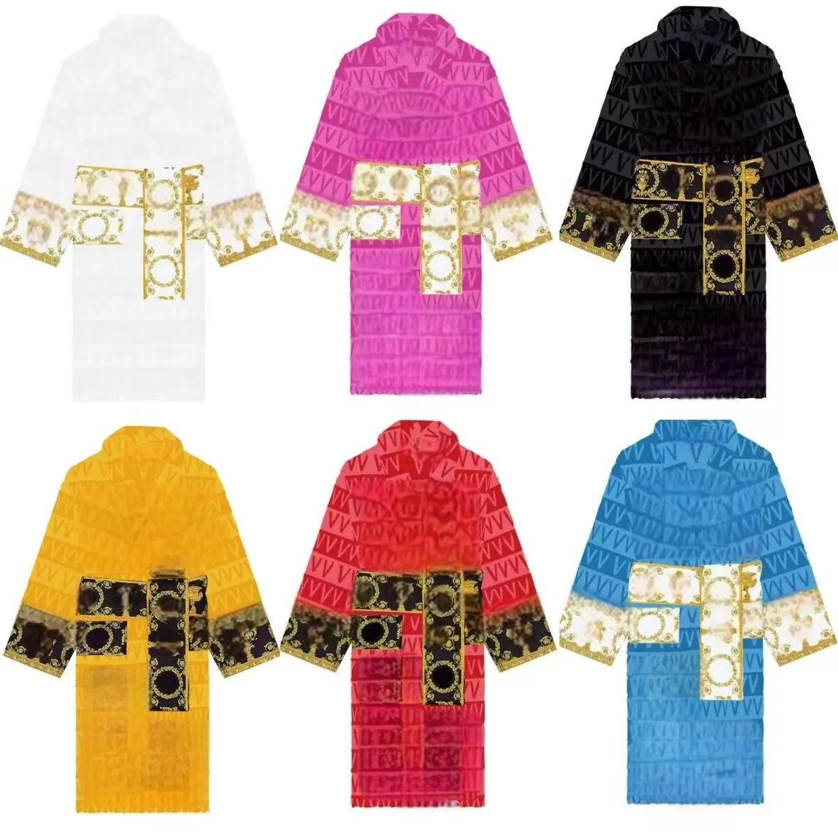 Designer pajamas Mens Womens Bathrobe Home Wear Pure Cotton Pjs Soft Vintage Unisex Couple Morning Sleeprobe Womens sleepwear, womens pajamas Kimono Bath Robes