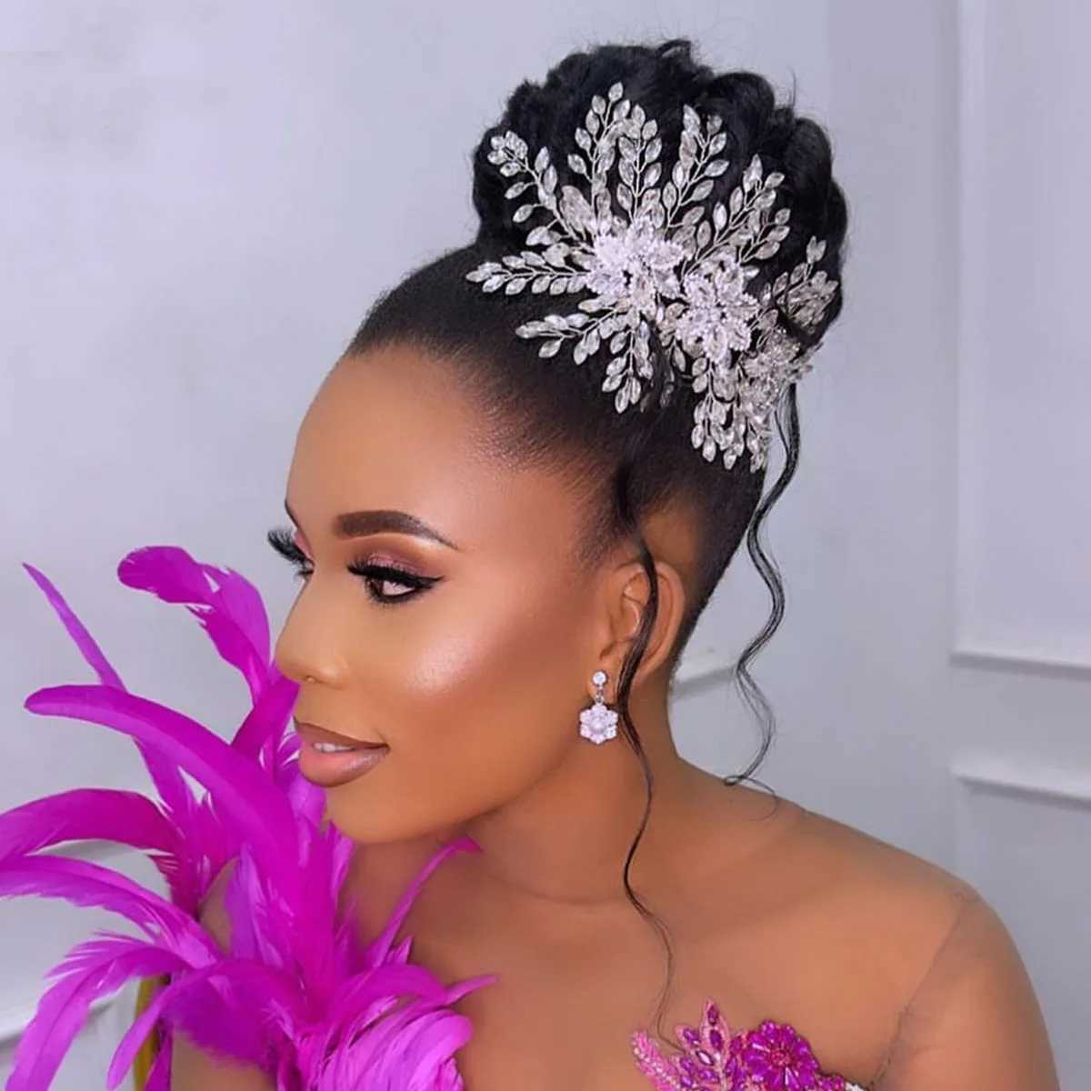 DZ012 Champagne Crystal Headband Tiara For Women Rhinestone Hairband Pageant Party Headdress Wedding Hair Accessories Jewelry Z250605