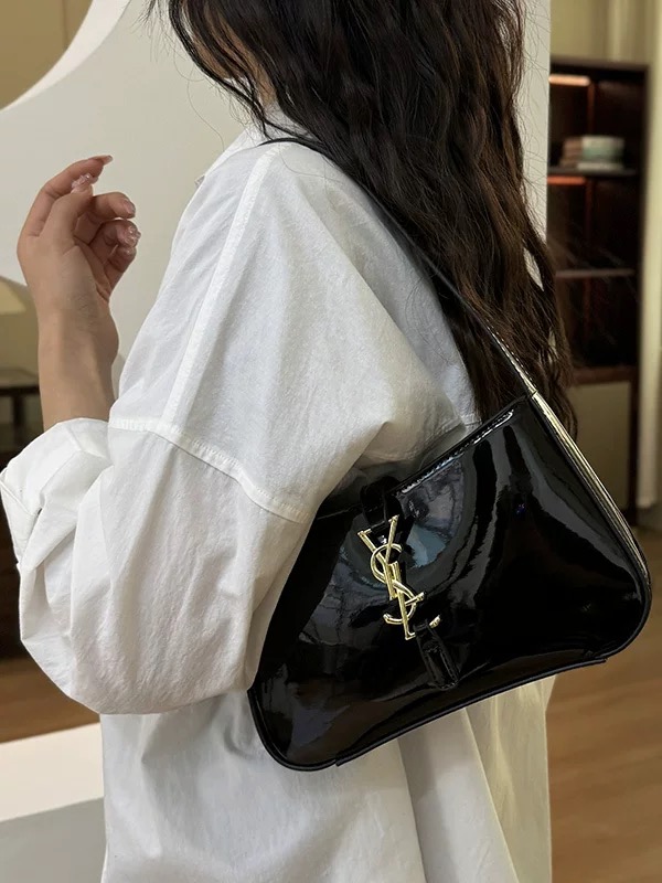 Designer Bags Fashion Shoulder Bags High Quality Classic Patent Leather Underarm Bags Ladies Handbags Fashion Hundreds Commuter Genuine Leather Purses