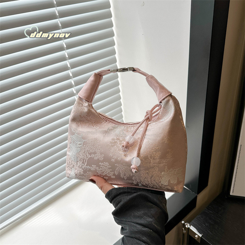 Handheld New Chinese Style National Trend Underarm 2024 Summer Embroidered Niche High-end Single Shoulder Crossbody Bag for Women