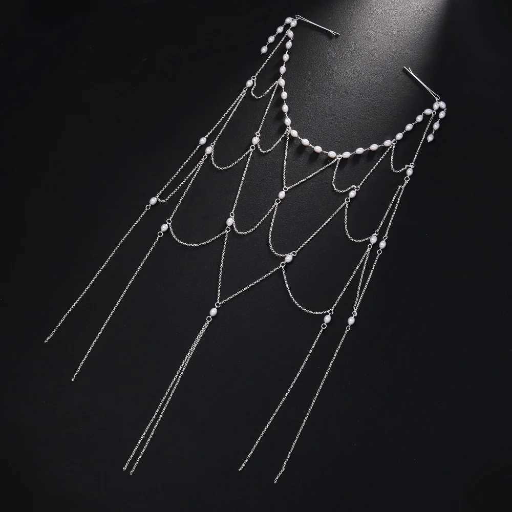 High-end Mesh Tassel Pearl Headband Hair Accessories High-end Bohemian Jewelry Headdress Dinner Accessories for Women Z250605