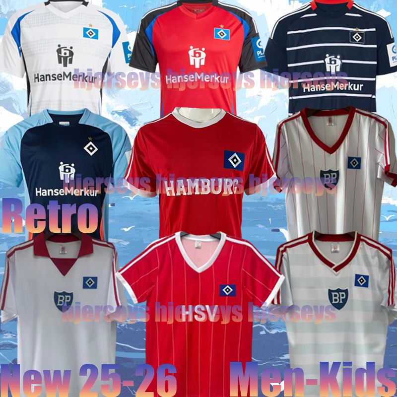 25/26 Hamburger SV Soccer Jerseys 74 80 82 83 84 Home Away VAGNOMAN ONANA LEIBOLD REIS KITTEL GLATZEL DUDZIAK 2024 2025 1983 1984 HSV men Kids kit football shirts Uniform