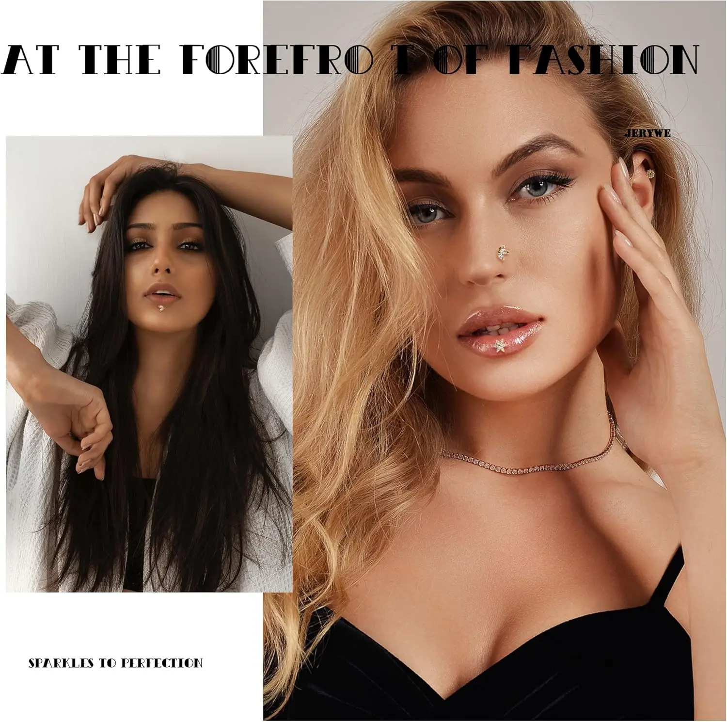 Drperfect 12Pcs Nose Piercing for Women Men Steel Internally Threaded Labret Lip Piercing Conch Helix Piercing Jewelry 250605