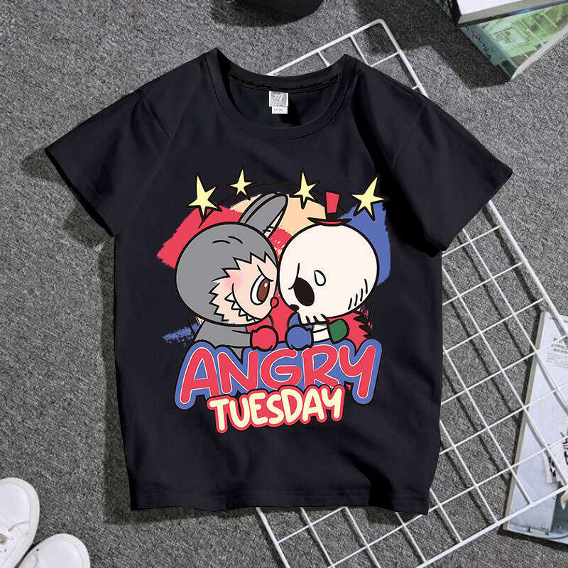 Summer Labubu Anime Merchandise Short Sleeve Unisex Two-Dimensional Trendy T-Shirt Casual Versatile Top labubus lisa