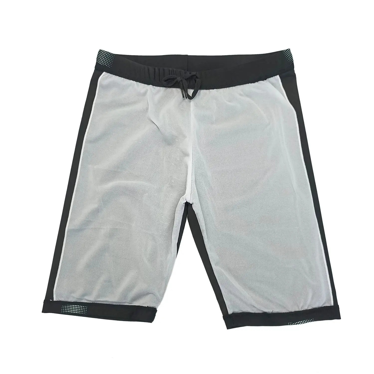 YUKE Professional Mens Swimming Trunks Shorts Long to Knee Competitive Swim Training Swimsuit Men Pants Quick dry Black 250530