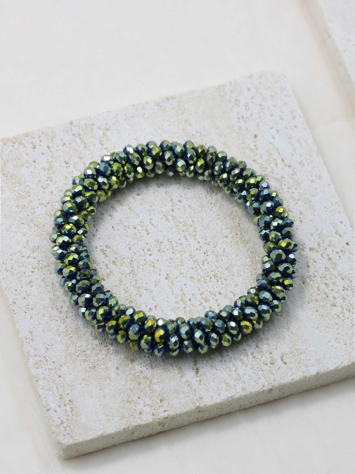 INKDEW Beads Elastic Bracelet Handmade Strand Crystal Bracelets for Women Gift Multicolor Bracelets Jewelry boho BR001 W250606