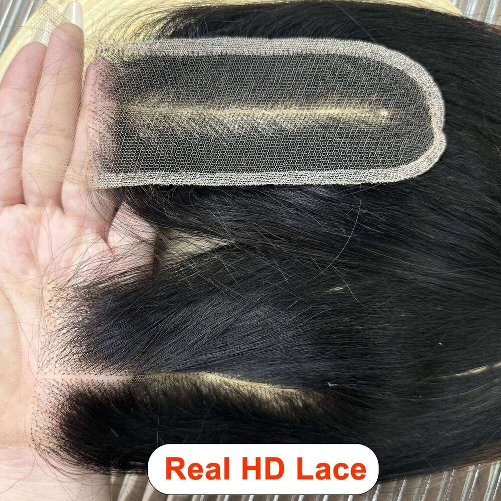 16A Veamese Double Drawn Bone Straight 13x4 Frontal 100% Raw Human Hair Bundles with 2x6/5x5 HD Lace Closure