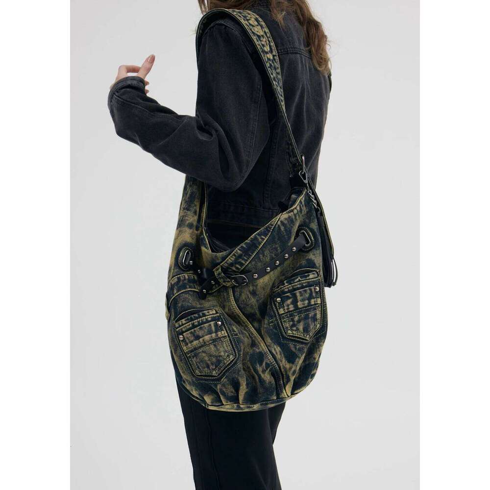 Annmouler Large Capacity For Women Designer Shoulder With Tassel Y2k Sling Crossbody Soft Motorcycle Bag