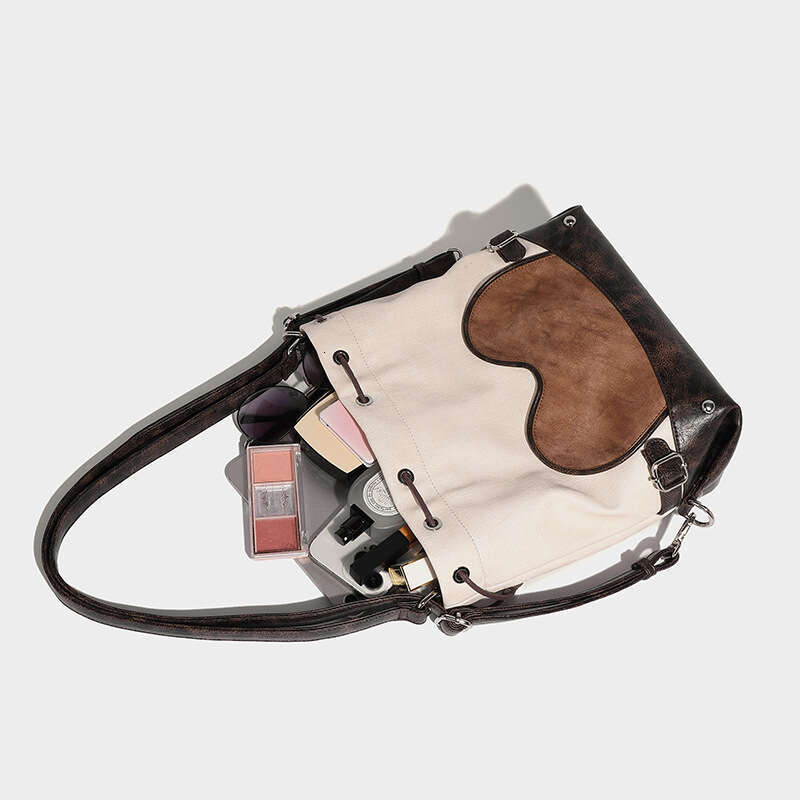 Autumn Winter New Style Personality Large Capacity Tote Relaxed Patchwork Sweet Cool Shoulder Bag Versatile Backpack