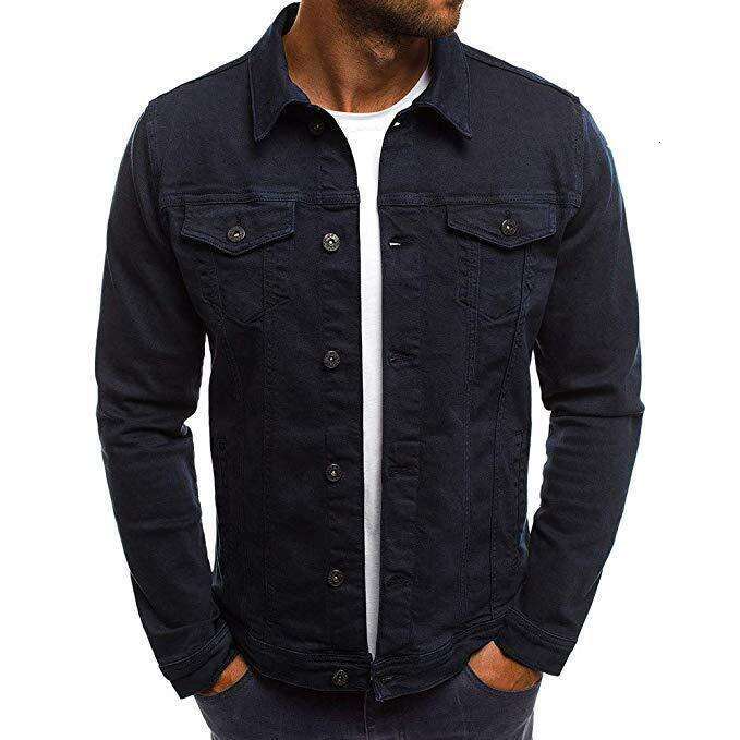 2019 Spring New Casual Men's Slim Fit Denim Workwear Trendy Brand Jacket B5