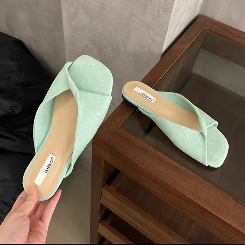 Flats Women Slippers Bohemian Beach Shoes Casual Sandals Summer Trend Woman Open Toe Flip Flops Sport Shoes Mujer Slides 250605