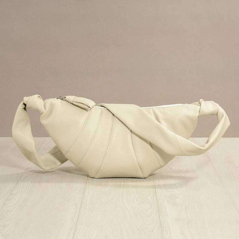 Sheepskin Croissant Brand Top Layer Genuine Leather Shoulder Crossbody Bag Couples
