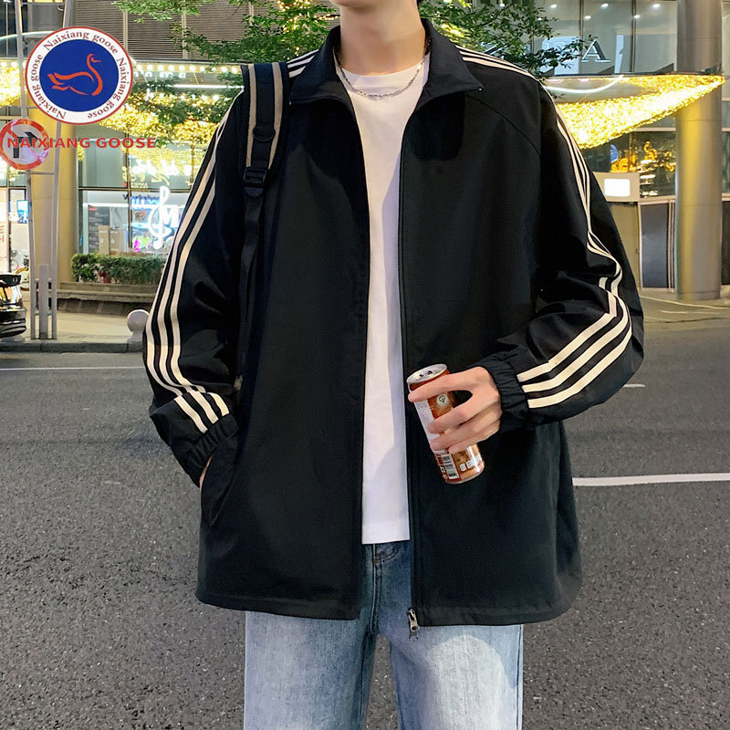 Ddmyoutdoor Spring And Autumn Men S Three Trendy Brand Windproof Waterproof Loose Oxford Horizontal Bar Jacket Couple S Style Jogging Suit