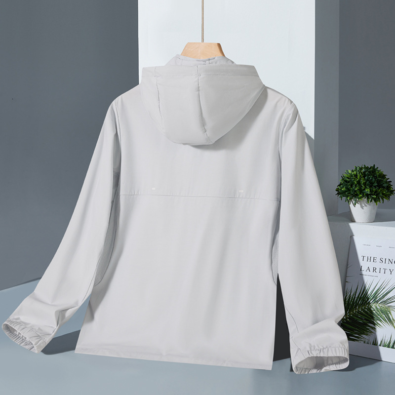 Ddmyoutdoor New Outdoor Sun Protection Clothing For Men Made Of Raw Silk And Ice Silk Women Standing Collar Detachable Hat Outerwear Sports Jogging Su