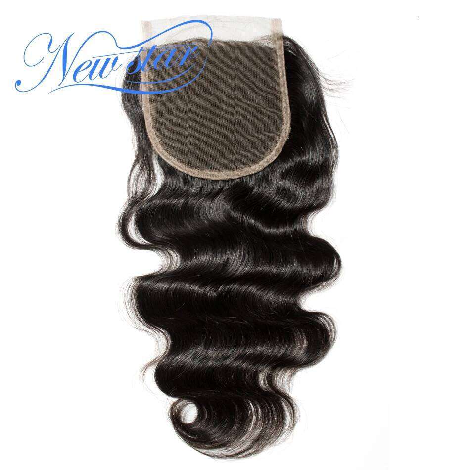 New Star Peruvian Body Wave 3 Bundles With Lace Closure 100% Unprocessed Virgin Human Hair Weave Extension And 4x4 Closures