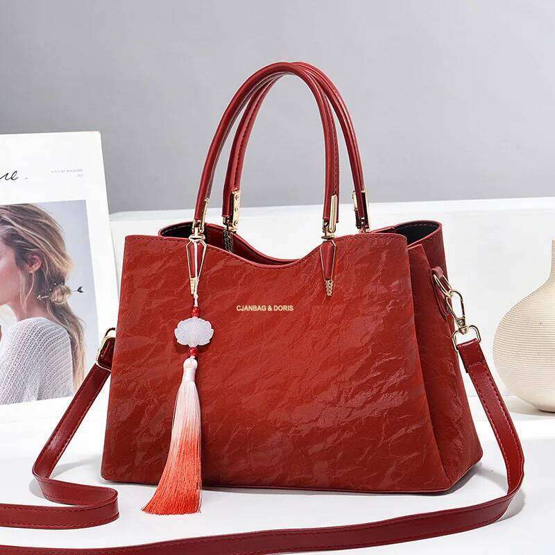 Fashion Versatile Handbag Large Capacity Middle-Aged Lady Atmospheric Elegant Shoulder Crossbody Bag