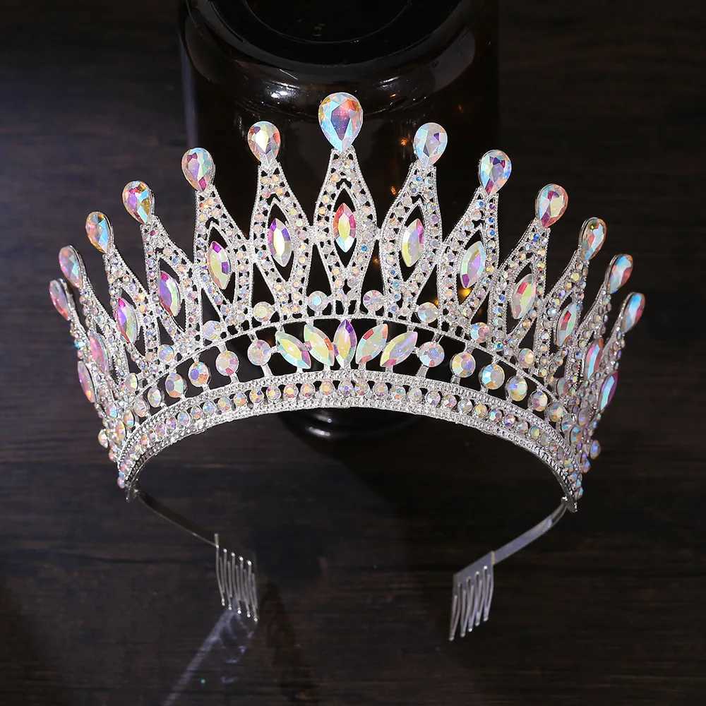 Miss Universe Paraguay Angola Crown With Comb Bridal Tiara Pageant Diadem Bride Headdress Wedding Dress Hair Jewelry Accessories Z250605
