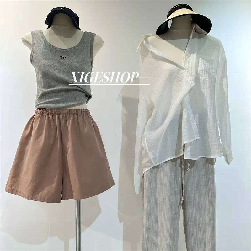 Women's Embroidered Vest Sweet Spicy Slimming Screw Thread Strapless Top Knitted Summer Cotton Outerwear From China