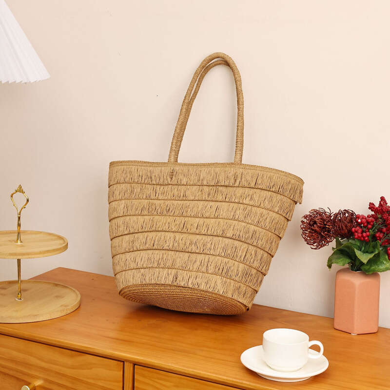 Straw Beach Tote New Women S Summer Large Capacity Straw Woven Korean Style Casual Handbag Travel Bag Straw Large Tote