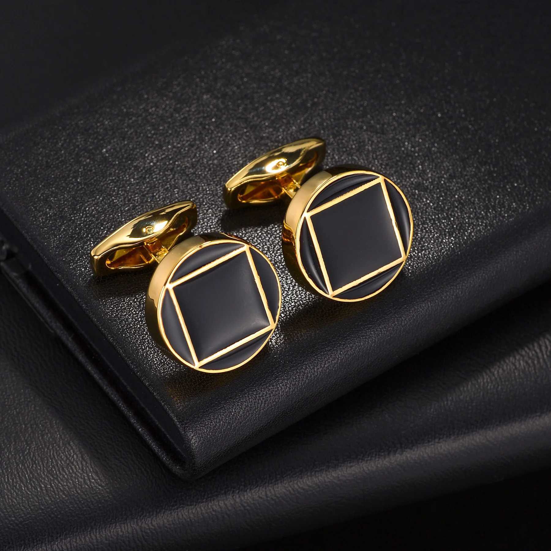 Brand Business Luxury Copper Round Cufflinks For Mens Office Wedding Shirt Cuff Links Blue White Knot Tuxedo Cufflink Jewelry W250606