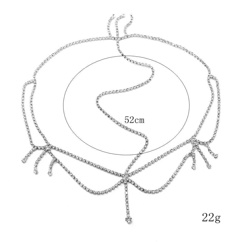 Indian Bridal Head Chain Luxury Bling Crystal Tassel Forehead Hair Jewelry Headband For Women Wedding Bride Headdress Z250605