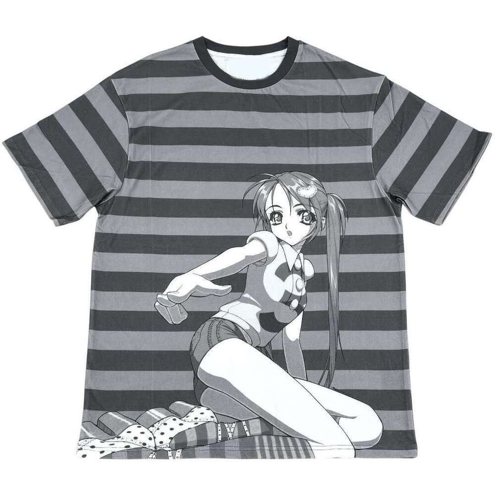 Summer Y2K Print Short Sleeve Crew Neck Top Personality Dark Cute Puppy INS Loose T-Shirt