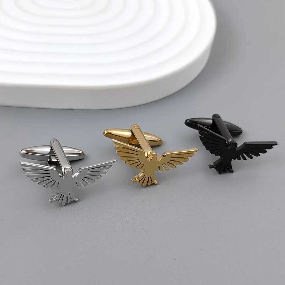 Personality Eagle Pattern Man Stainless Steel Cufflink Luxury Suit Shirt Cuff Link Button for Men Jewelry Wedding Gift Wholesale W250606
