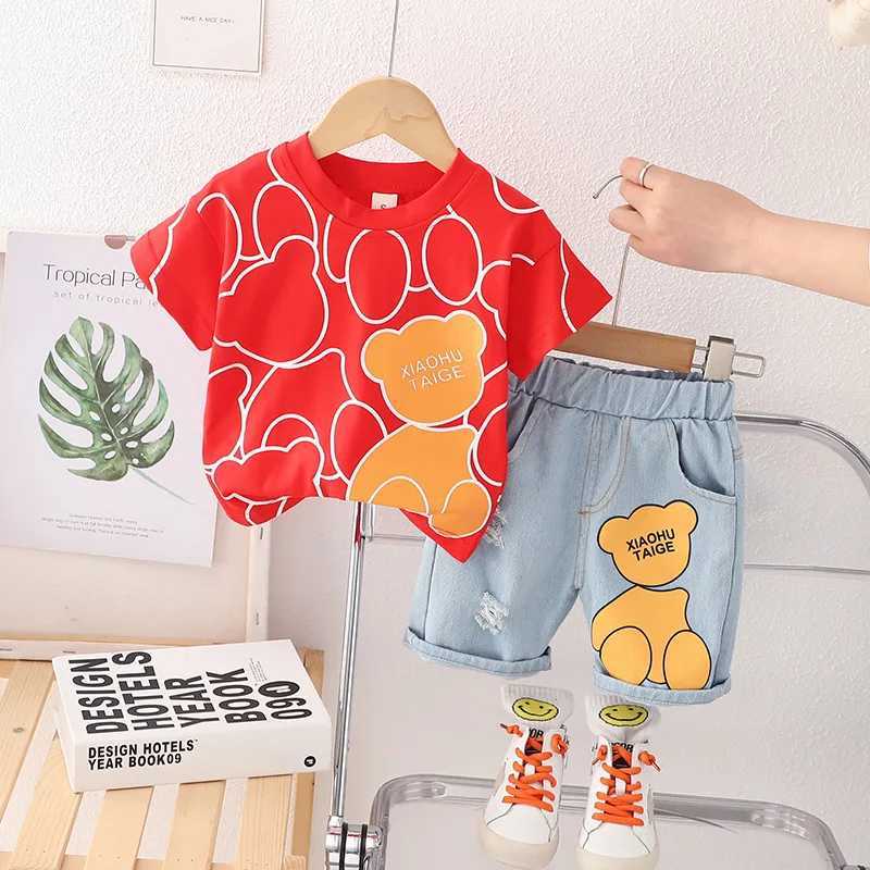 New Baby Boys Clothes Suit Summer Children Boys Fashion Cartoon T-Shirt Shorts 2Pcs/Sets Toddler Casual Costume Kids Tracksuits R250606