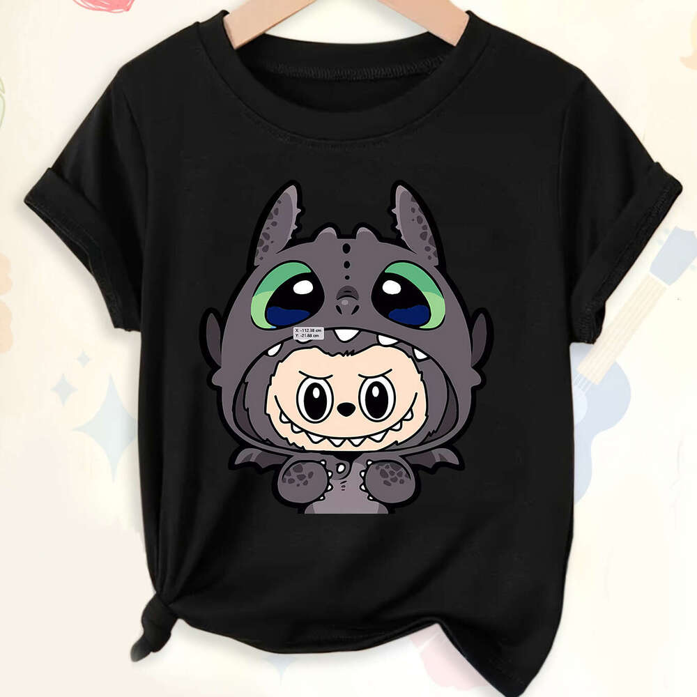 Labubu Summer Labubu Anime Merchandise Short Sleeve Unisex Two-Dimensional Trendy T-Shirt Casual Versatile Top labubu doll