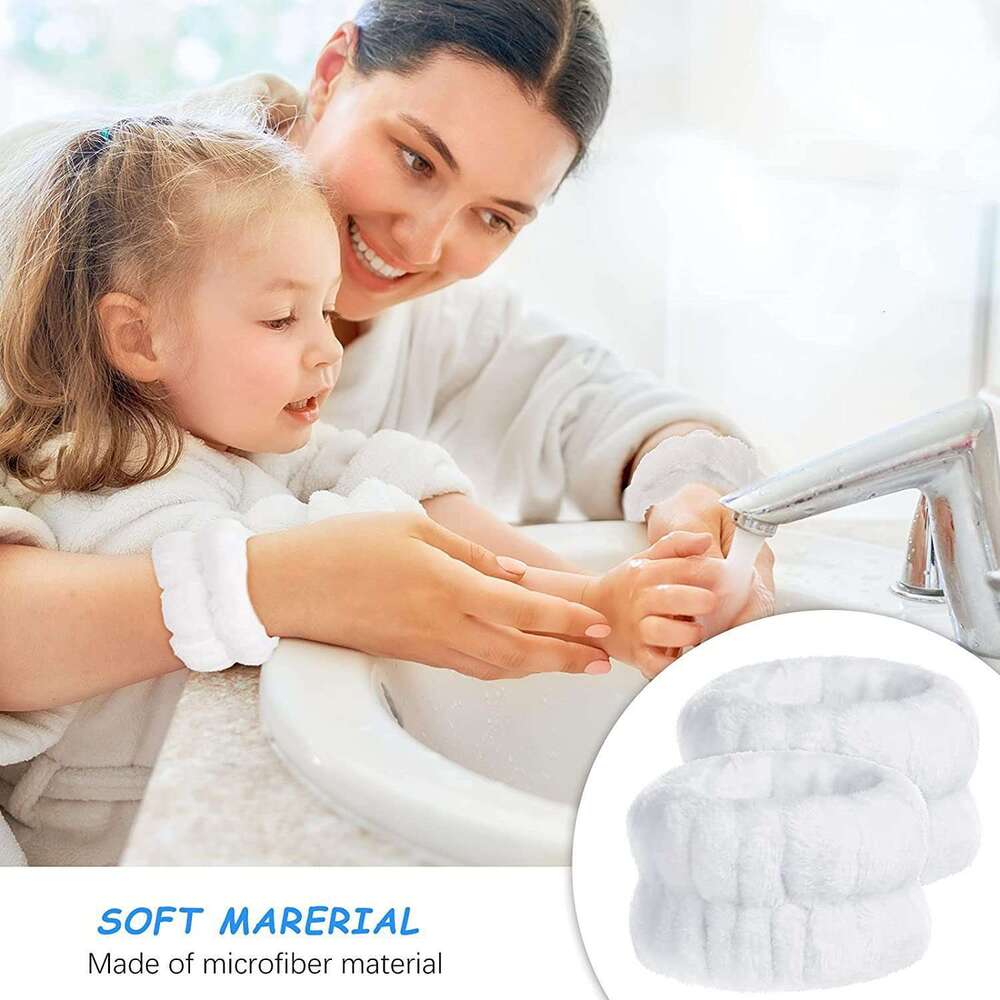 DHEssentials Spa Headband and Wristband Set for Women Soft Elastic Makeup Hairband Face Washing Accessories